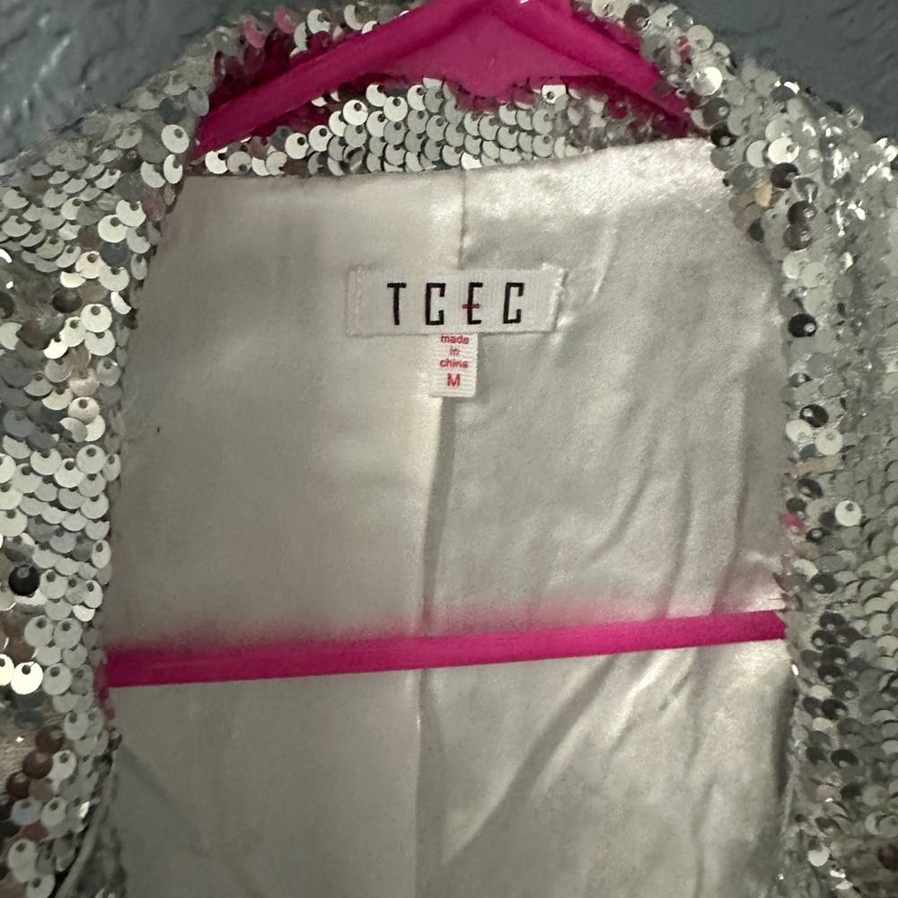Silver Sequins Blazer New Without Tags Size Medium - image 2